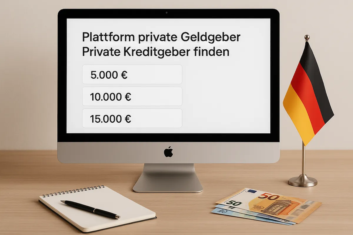 Plattform private Geldgeber | Private Kreditgeber finden