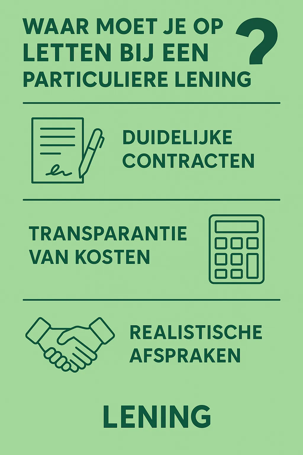 Waar Moet Je Op Letten bij een Particuliere Lening?